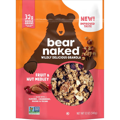 Bear Naked Granola Mix – Compact Hiking Snack with Whole Nuts and Dried Fruit, 12oz Pouch