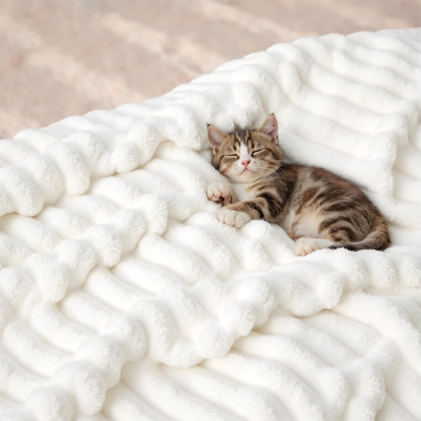 Bedsure GentleSoft Striped Throw Blanket – Heartfelt Housewarming and Holiday Gift for Her, Lightweight Bed Blanket for Couch