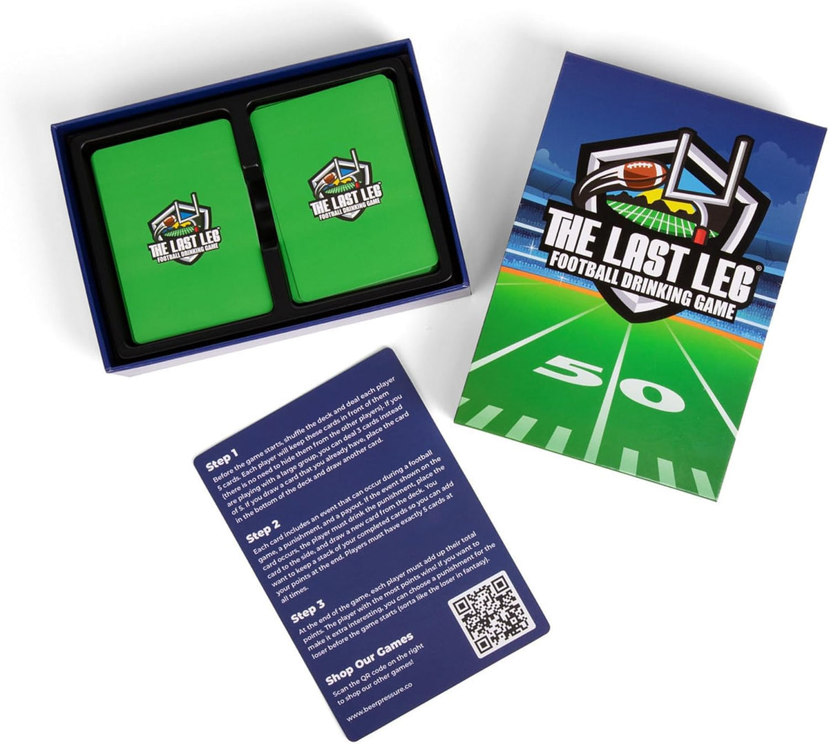 Beer Pressure The Last Leg - Best Bachelor Party Gift for the Groom, Hilarious Football Drinking Game for Guys' Weekend Crew