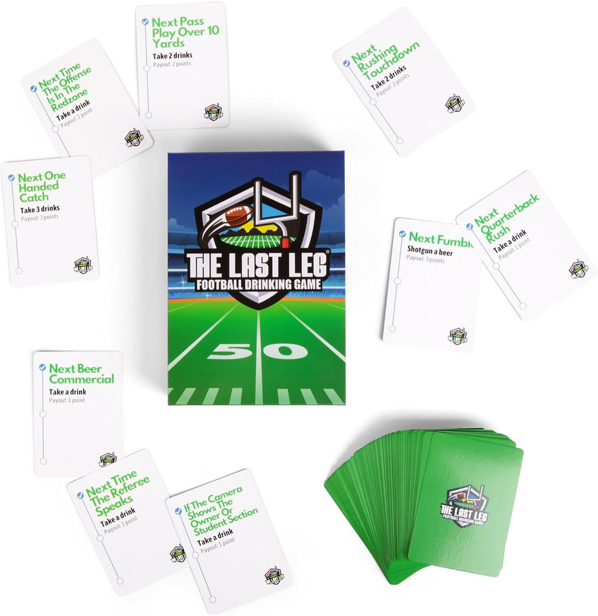 Beer Pressure The Last Leg - Best Bachelor Party Gift for the Groom, Hilarious Football Drinking Game for Guys' Weekend Crew