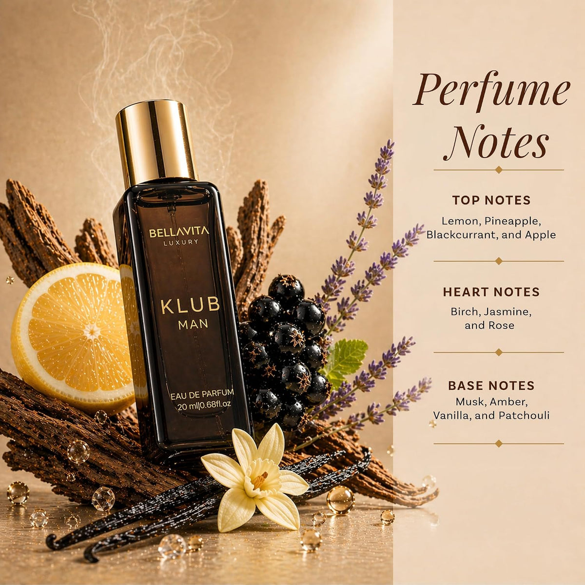BellaVita Essential Men's Cologne Collection – Four Intentional 20ml Sprays Replacing a Crowded Shelf of Half-Used Bottles