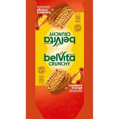 belVita Cranberry Orange Breakfast Biscuits – Family Breakfast Side for Busy School-Day Routines, 32 Total Biscuits
