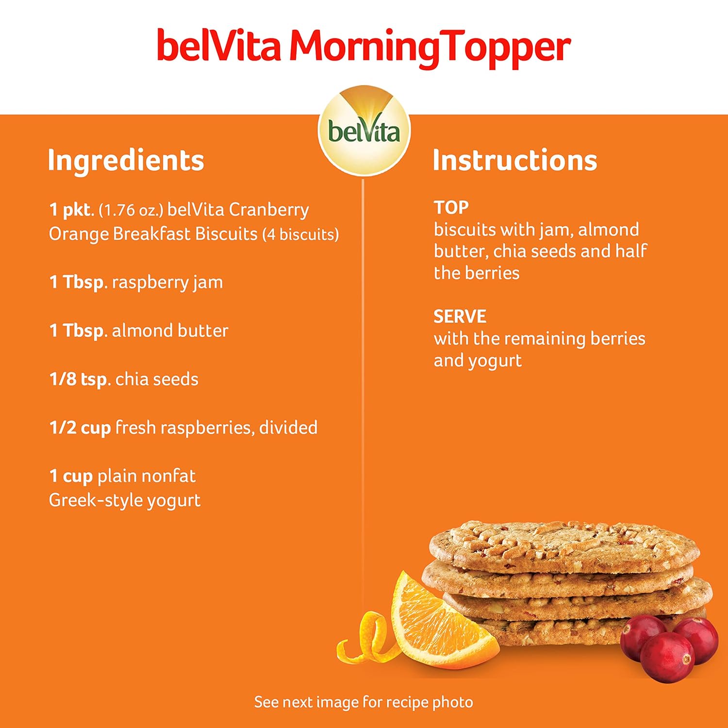 belVita Cranberry Orange Breakfast Biscuits – Family Breakfast Side for Busy School-Day Routines, 32 Total Biscuits