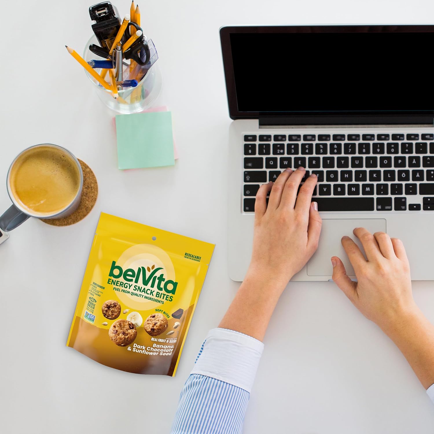belVita Energy Snack Bites Banana and Coconut – Non-GMO Kosher Snack for Balanced Morning Energy, 5 oz Pouch