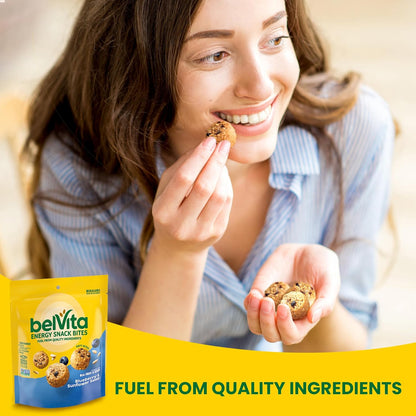 belVita Energy Snack Bites Blueberry Sunflower – Fiber and Iron Bite for Steady Afternoon Energy