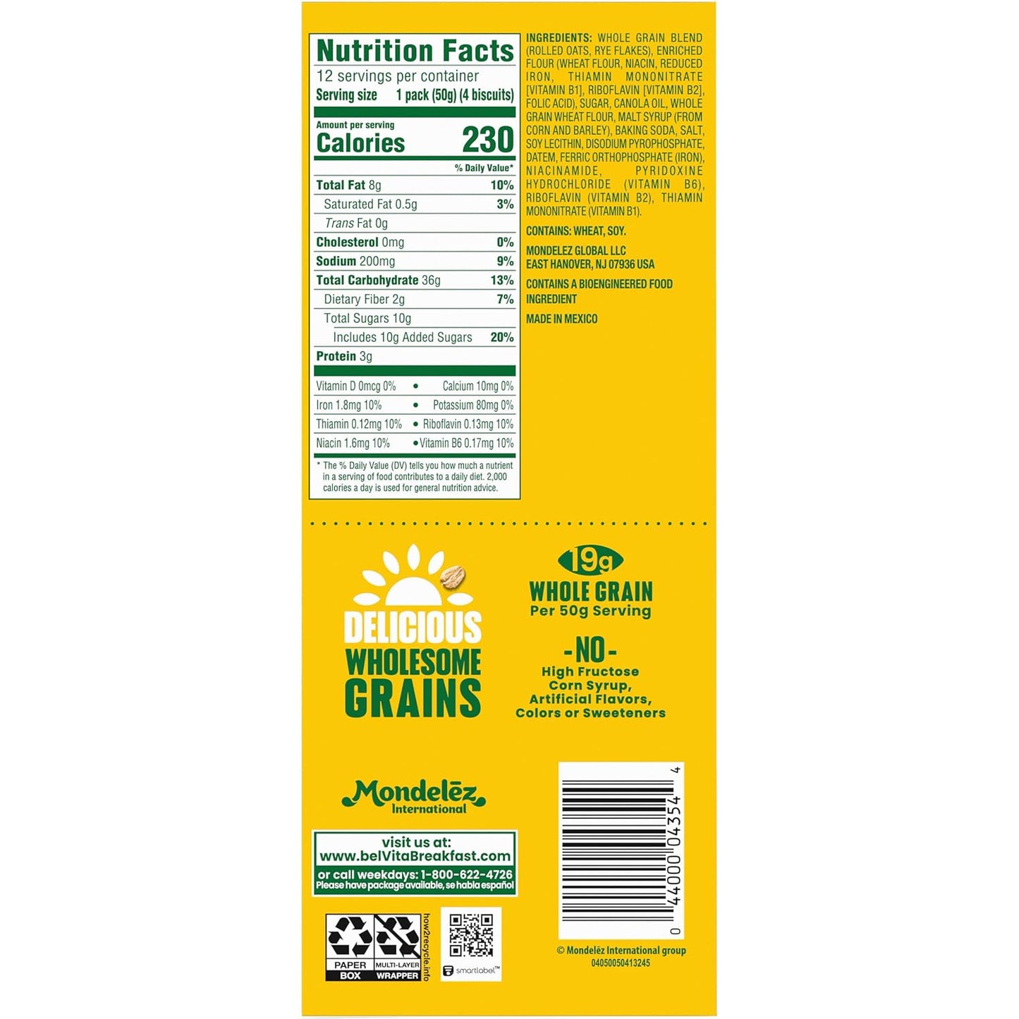 belVita Golden Oat Breakfast Bars Value Pack — Heart-Healthy Whole Grains for a Mindful Morning Ritual