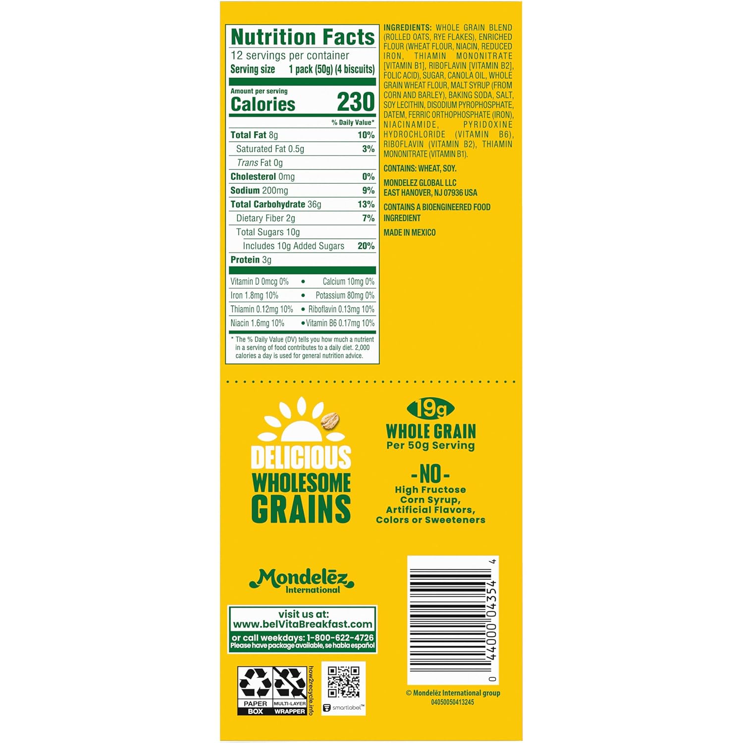 belVita Golden Oat Breakfast Bars Value Pack — Heart-Healthy Whole Grains for a Mindful Morning Ritual