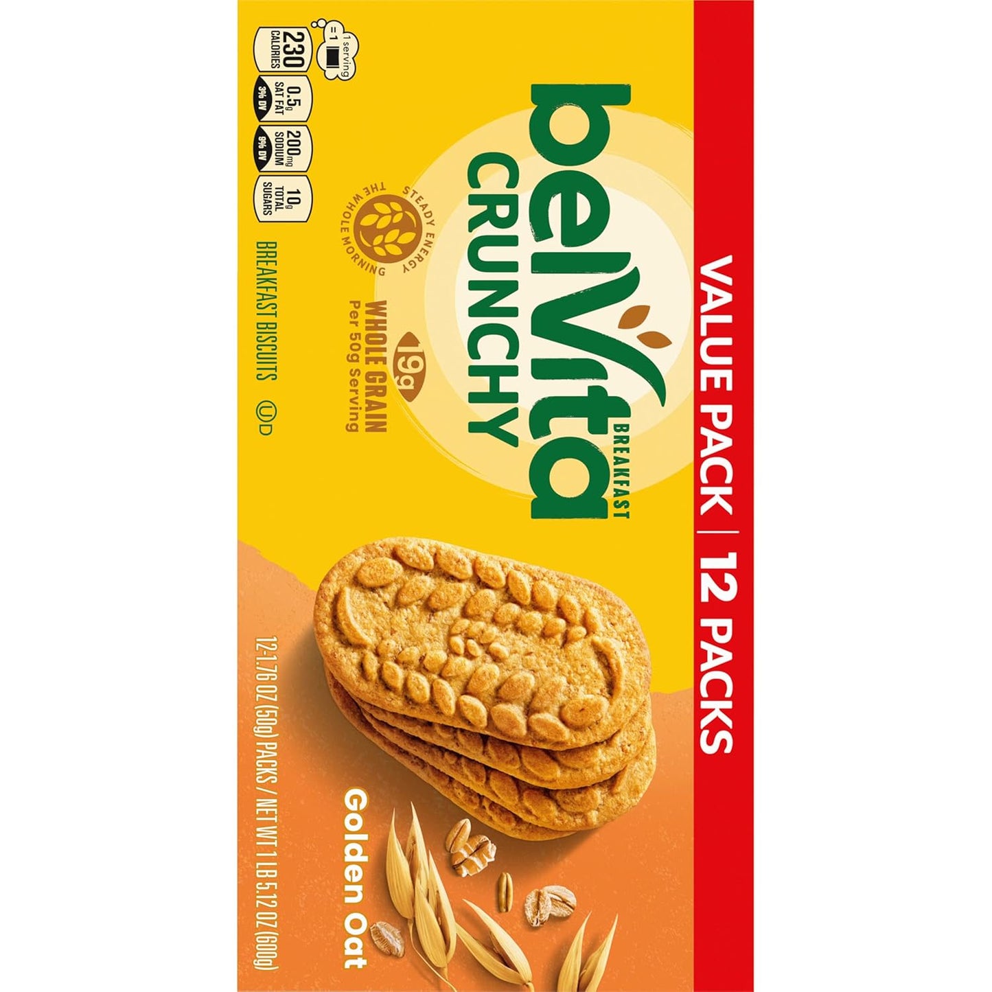 belVita Golden Oat Breakfast Bars Value Pack — Heart-Healthy Whole Grains for a Mindful Morning Ritual