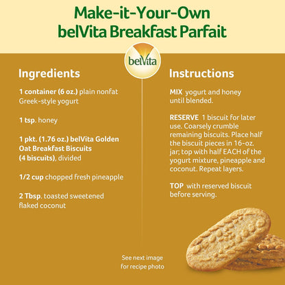 belVita Golden Oat Breakfast Bars Value Pack — Heart-Healthy Whole Grains for a Mindful Morning Ritual