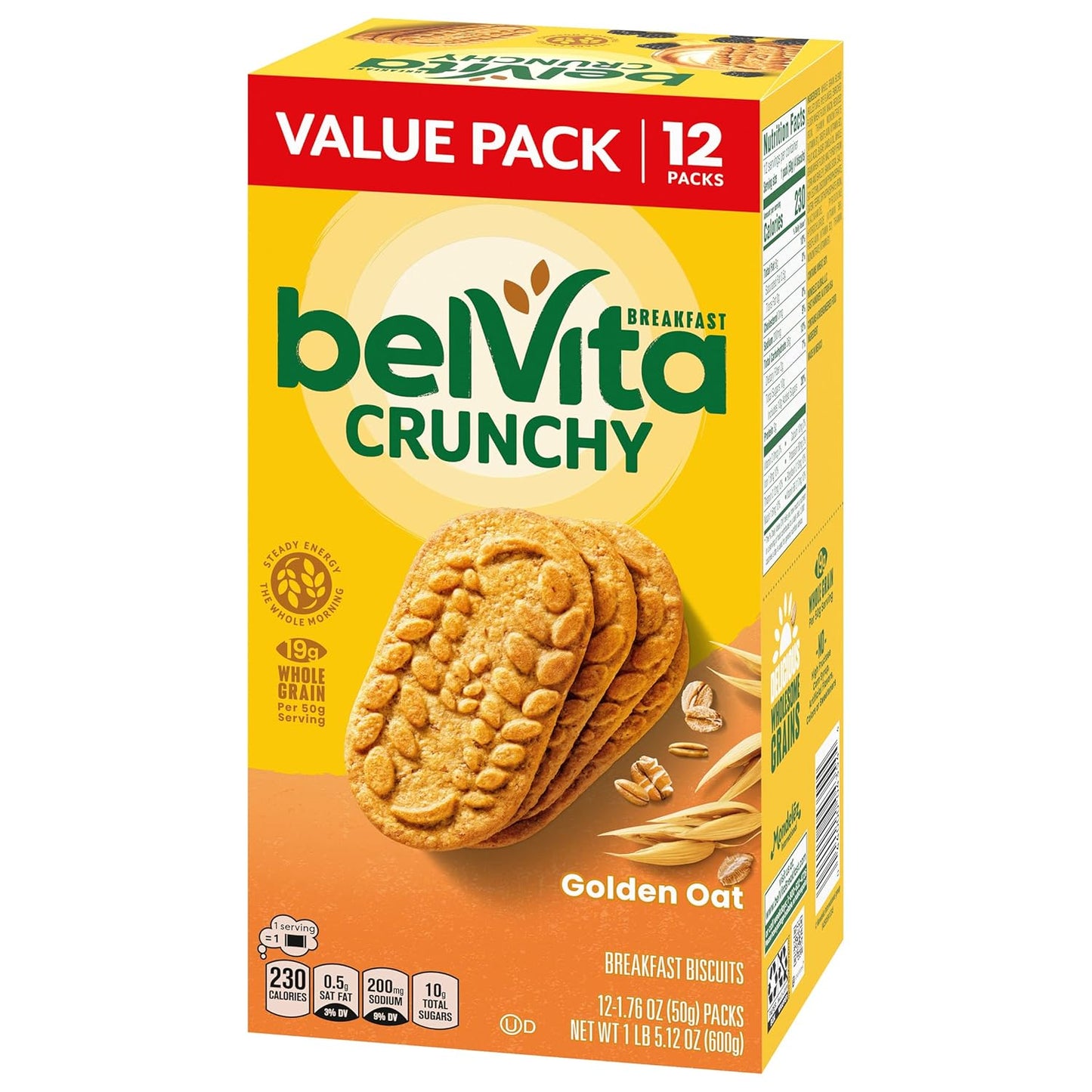belVita Golden Oat Breakfast Bars Value Pack — Heart-Healthy Whole Grains for a Mindful Morning Ritual