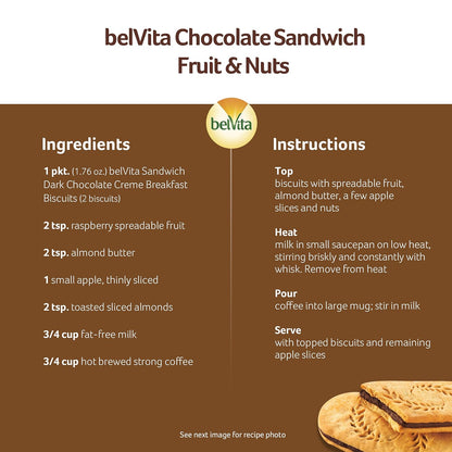 belVita Whole-Grain Breakfast Bars – Pantry Staple for Family Mornings and Lunch Boxes, 12-Pack