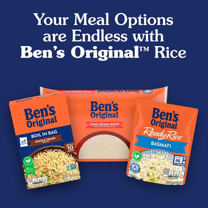 BEN'S ORIGINAL White Rice 10 lb – Nutritious Fortified Pantry Staple for Healthy Meal Prep at Home