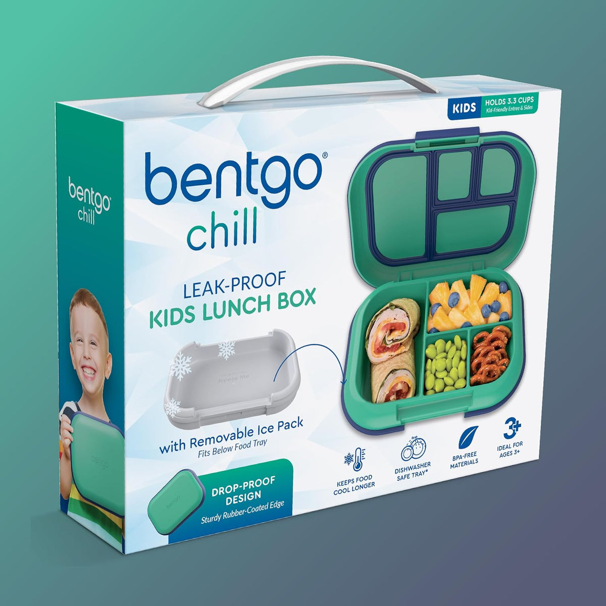 Bentgo Chill Kids Lunch Box – Efficient Lunch Prep Solution for Busy Caregivers Feeding Multiple Children at Daycare and Camp