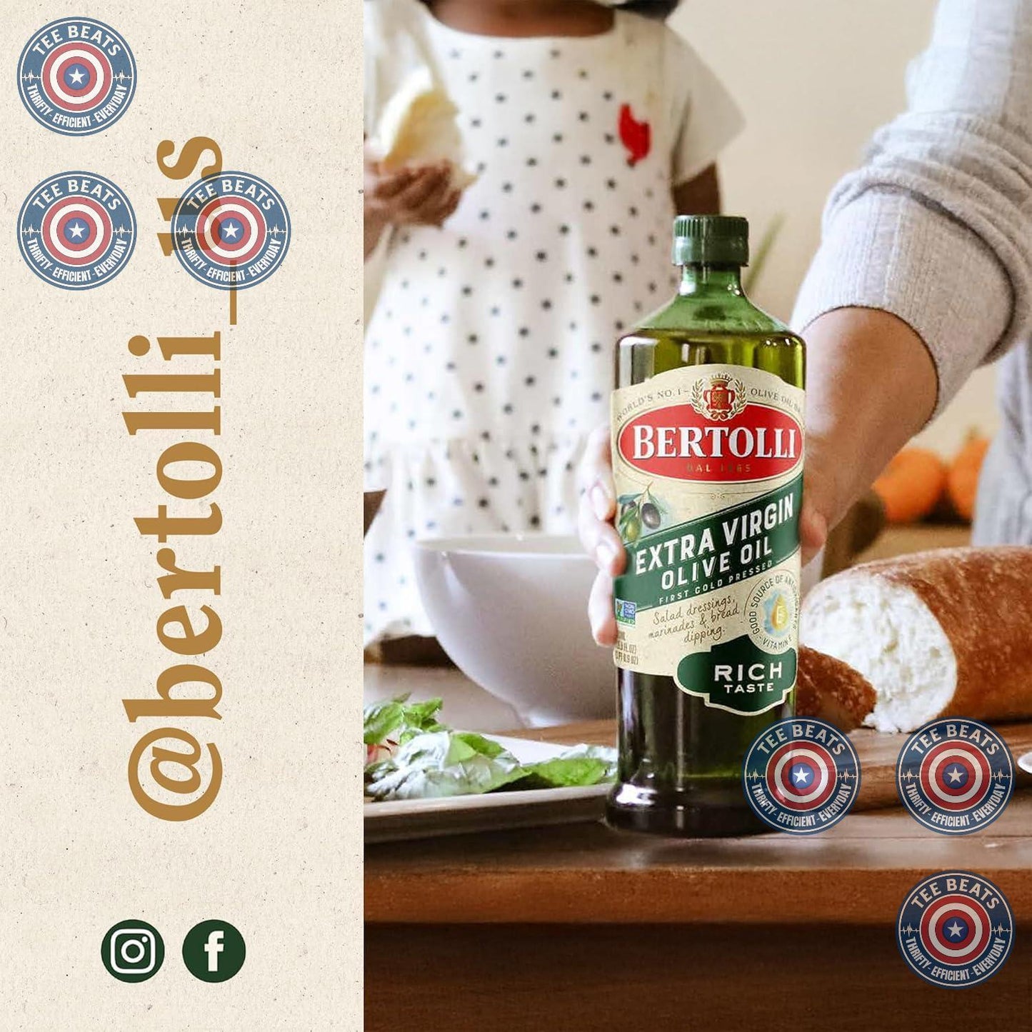 Bertolli Extra Virgin Olive Oil Rich Taste 32 fl oz – Thoughtful Housewarming Gift for New Homeowners