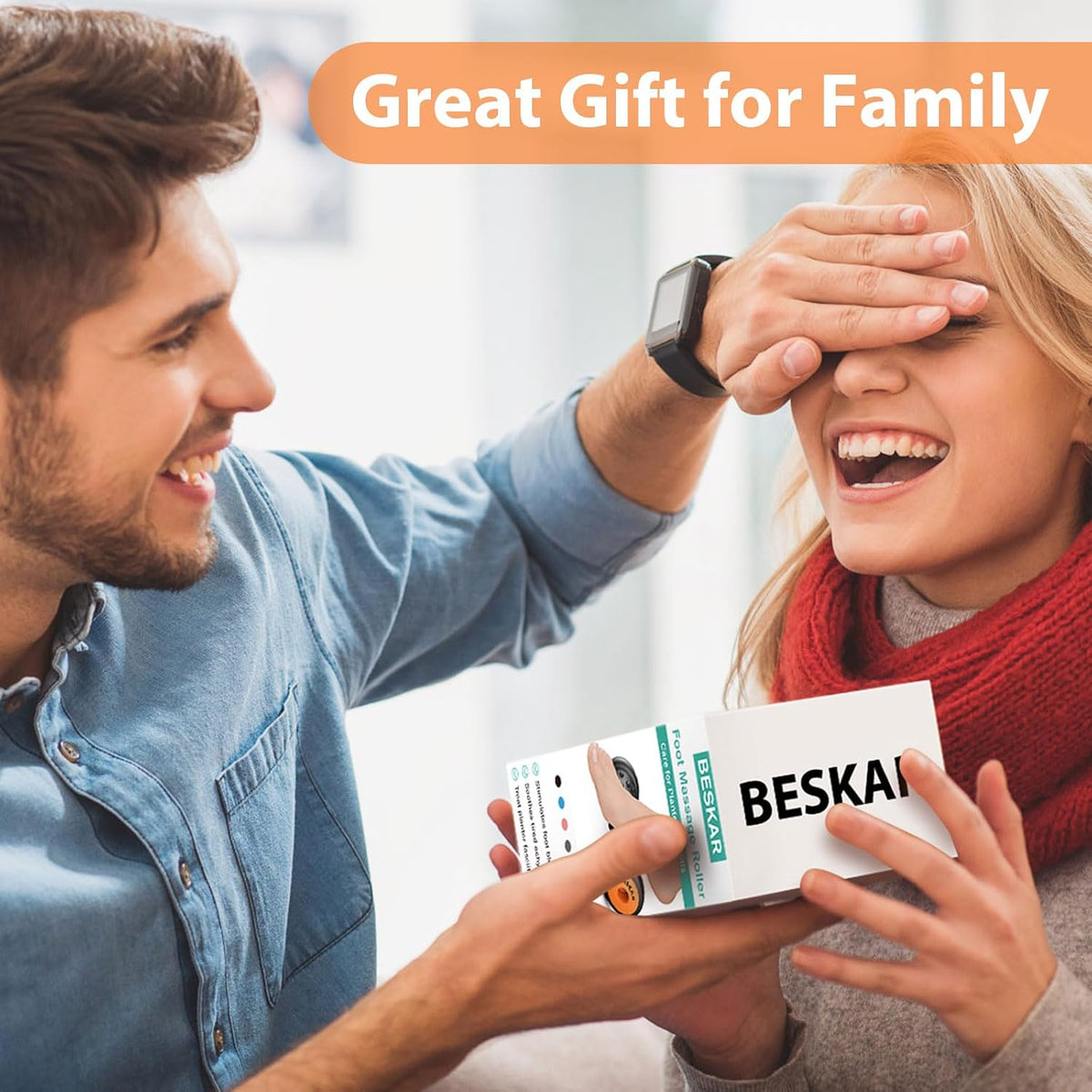 BESKAR Foot Massager Roller for Plantar Fasciitis Relief – Lightweight Relief for Camping Trips and Outdoor Events