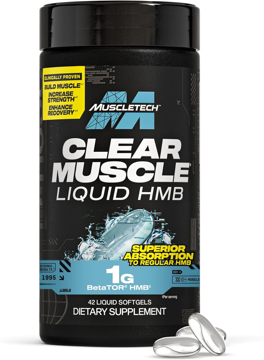 betator free-acid hmb metabolite at 1000mg per liquid softgel serving
