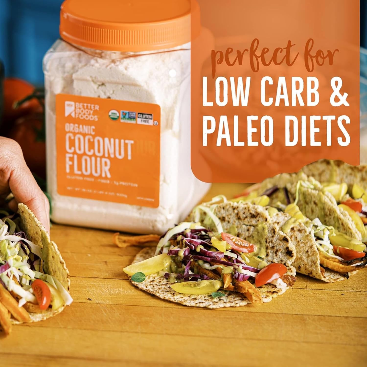 BetterBody Foods Organic Coconut Flour for Dairy-Free Treats and Allergen-Conscious Family Kitchens