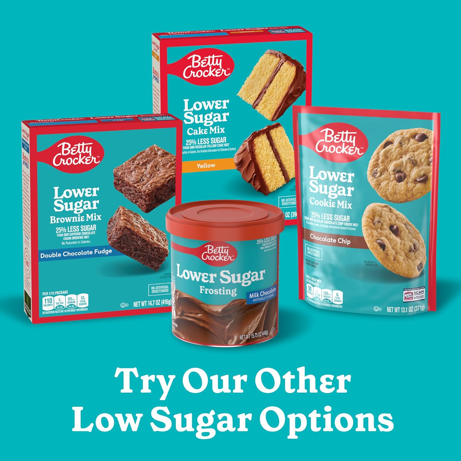 Betty Crocker Lower Sugar Frosting – Time-Saving Frosting for Busy Home Bakers, Ready-to-Spread Milk Chocolate for Quick Desserts
