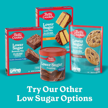 Betty Crocker Lower Sugar Frosting – Time-Saving Frosting for Busy Home Bakers, Ready-to-Spread Milk Chocolate for Quick Desserts