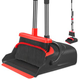 Yume Self-Cleaning Broom and Dustpan – Four-Row Bristle Pickup for Pet Owners and Multi-Pet Homes