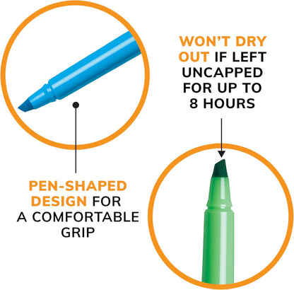 BIC Brite Liner Highlighters Chisel Tip – Semester-Long Note-Taking System for High School and College, Chisel Tip Broad and Fine