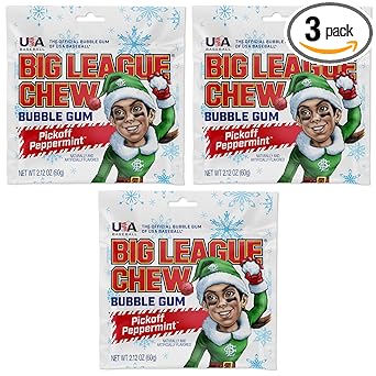 Big League Chew Cotton Candy Bubble Gum 3-Pack - Throwback MLB Watch Party Snack and Gift for Nostalgic Baseball Dads