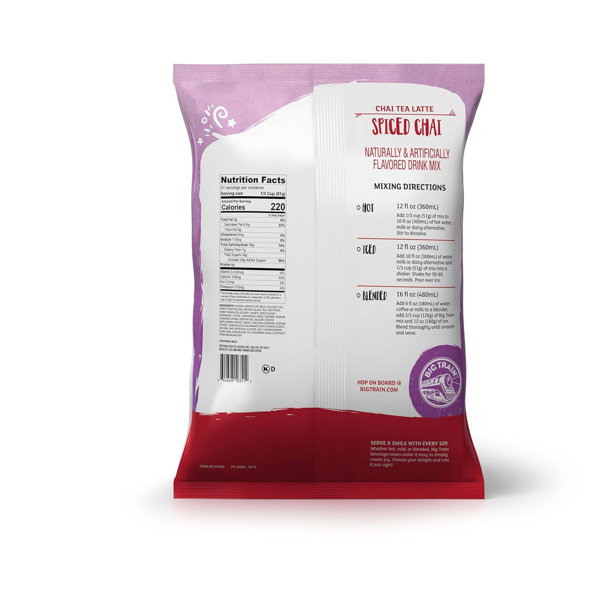 Big Train Chocolate Chai Latte Powder – Kid-Approved Dessert Drink for Family Movie Nights at Home