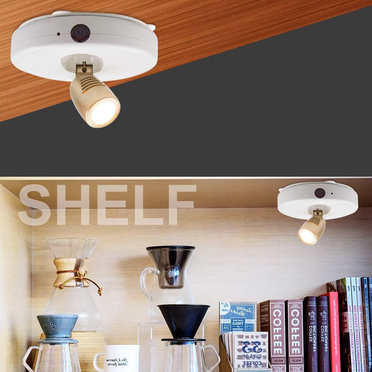 BIGLIGHT LED Accent Light – Effortless Mount Light for Curated Walls and Floating Shelves, No Drilling Required