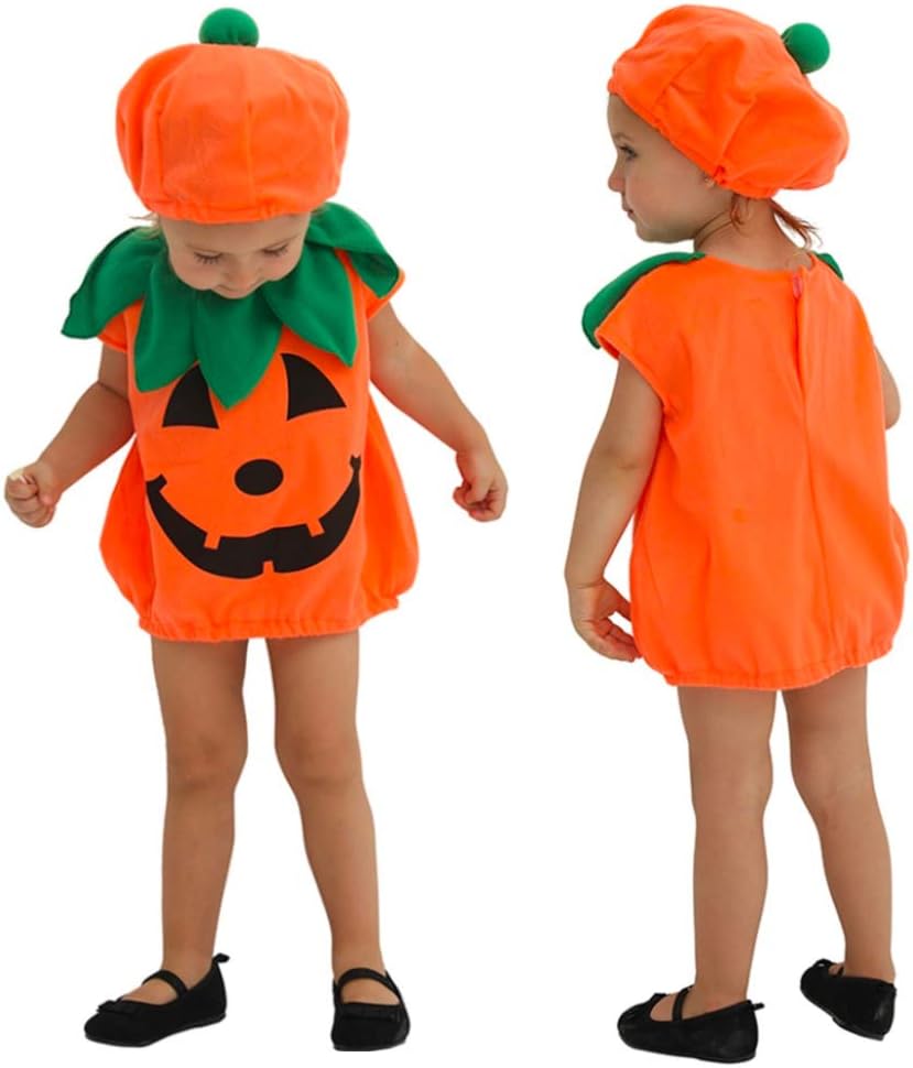 BigOtters Pumpkin Baby Costume Set – Memorable First Halloween Gift for New Parents and Grandparents