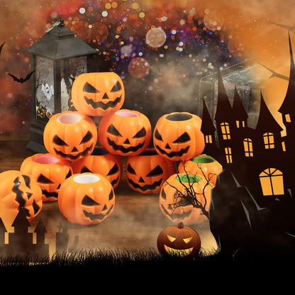 BILLMOSS 12 PCS Colorful Halloween Pumpkin Squeeze Toys Mindful Fidget for Bedtime and Desk