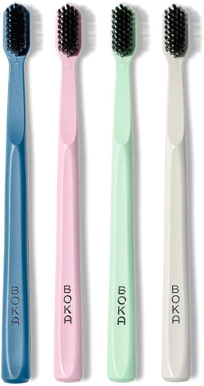 binchotan activated-charcoal infused medium bristles for odor reduction