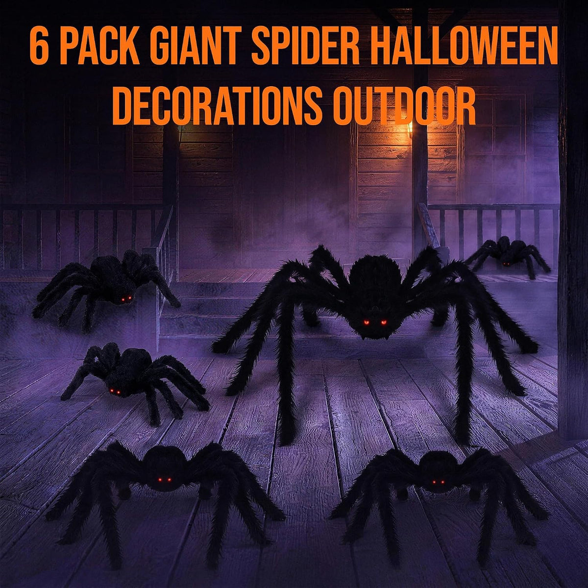 black fur-over-metal body for a realistic, creepy spider appearance