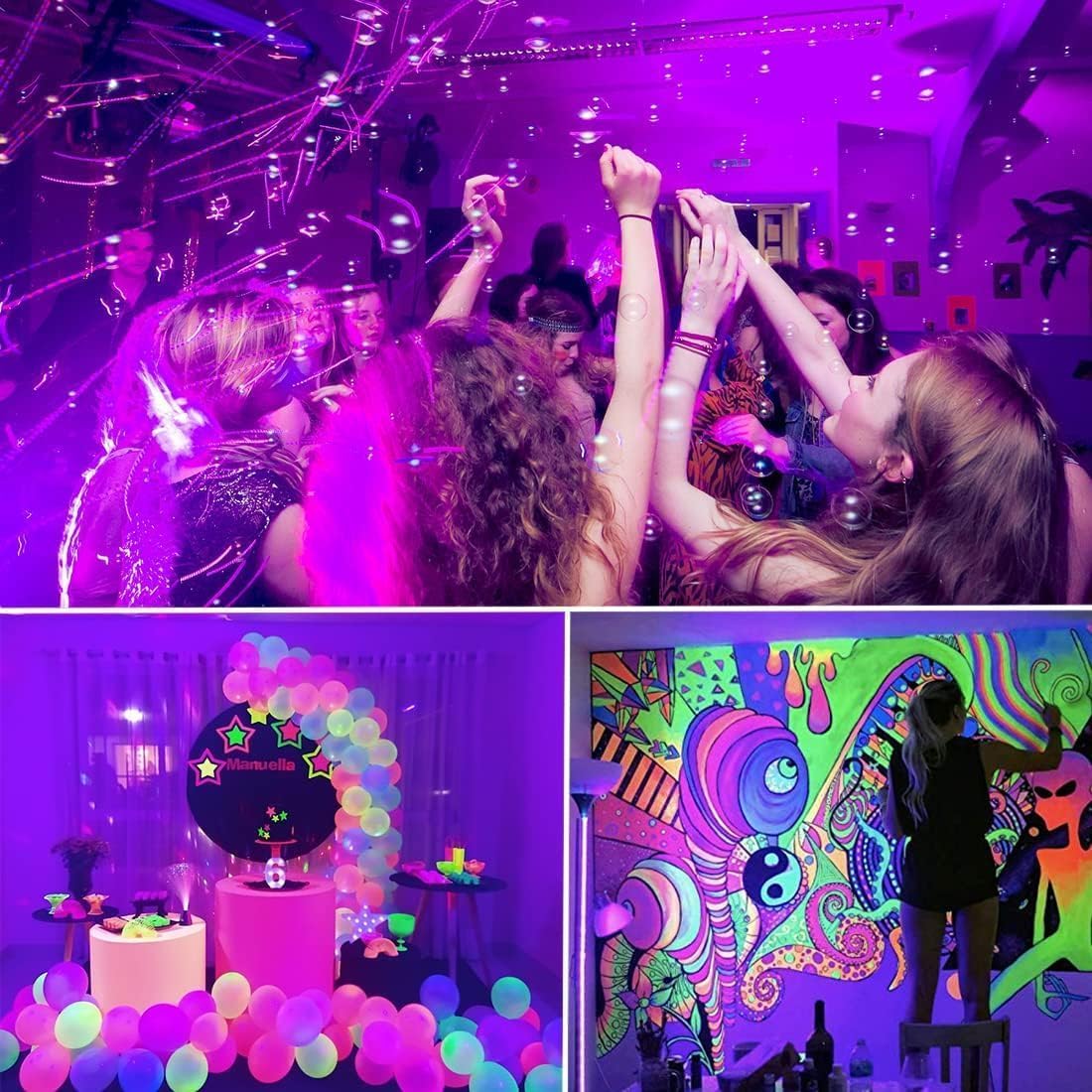 Black Light LED Strip – Cool Valentine's Day Gift for Couples, Neon Glow Room Decor for Bedrooms and Home Studios