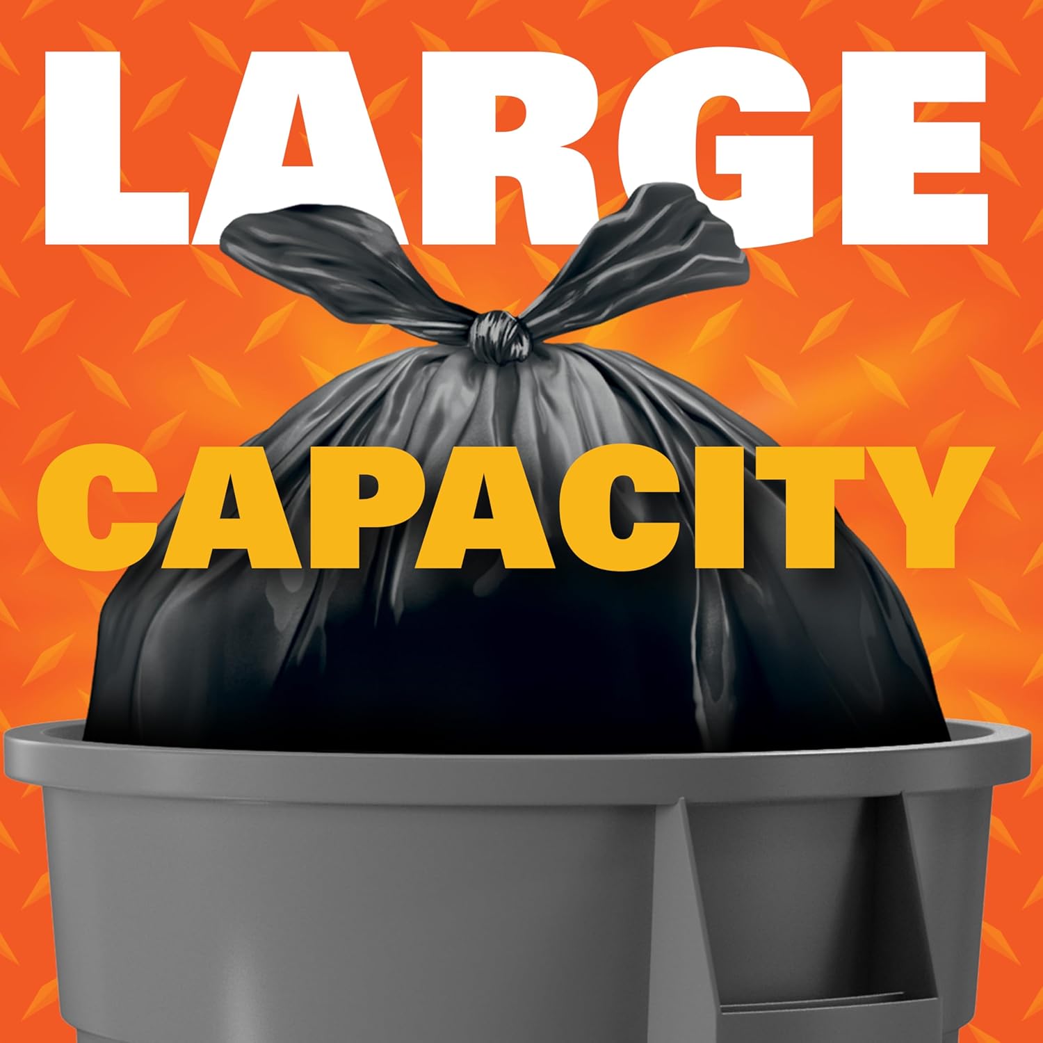 black opaque plastic for discrete waste containment