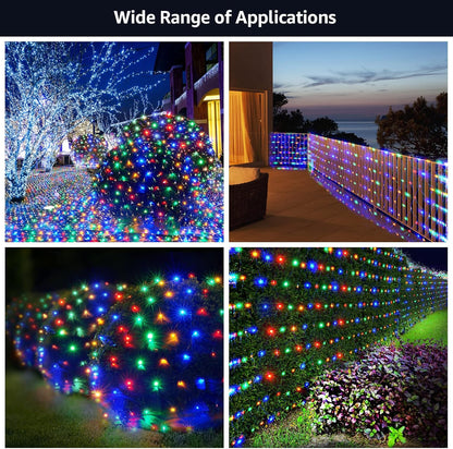BlcTec Christmas Net Lights 10-Color Palette – Designer-Friendly Mesh for Living Room, Den and Holiday Home Makeover