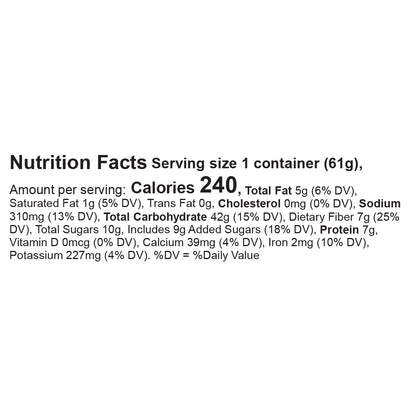 blend of gluten-free old-fashioned rolled oats, quick oats, flaxseed, and chia seeds