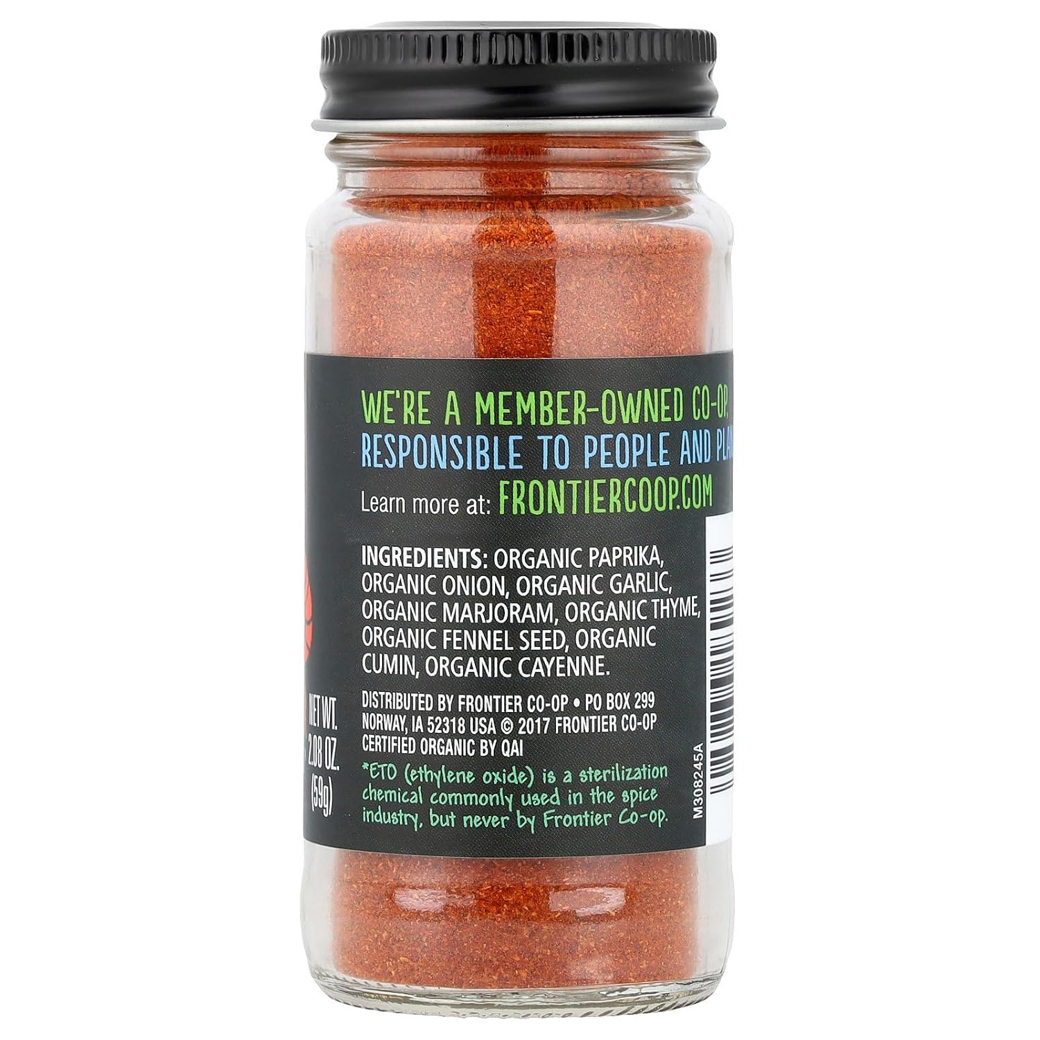 blend of organic paprika, onion, garlic, marjoram, thyme, and fennel seed