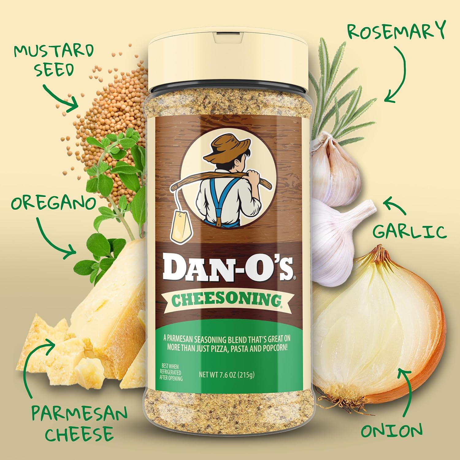 blend of real parmesan cheese, basil, oregano, granulated garlic, and dried citrus peels