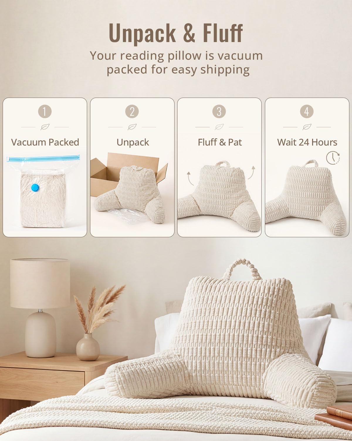 Blissful Diary Reading Pillow – Nursery-Comfort Reading Cushion for Family Bedtime