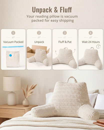 Blissful Diary Reading Pillow – Nursery-Comfort Reading Cushion for Family Bedtime
