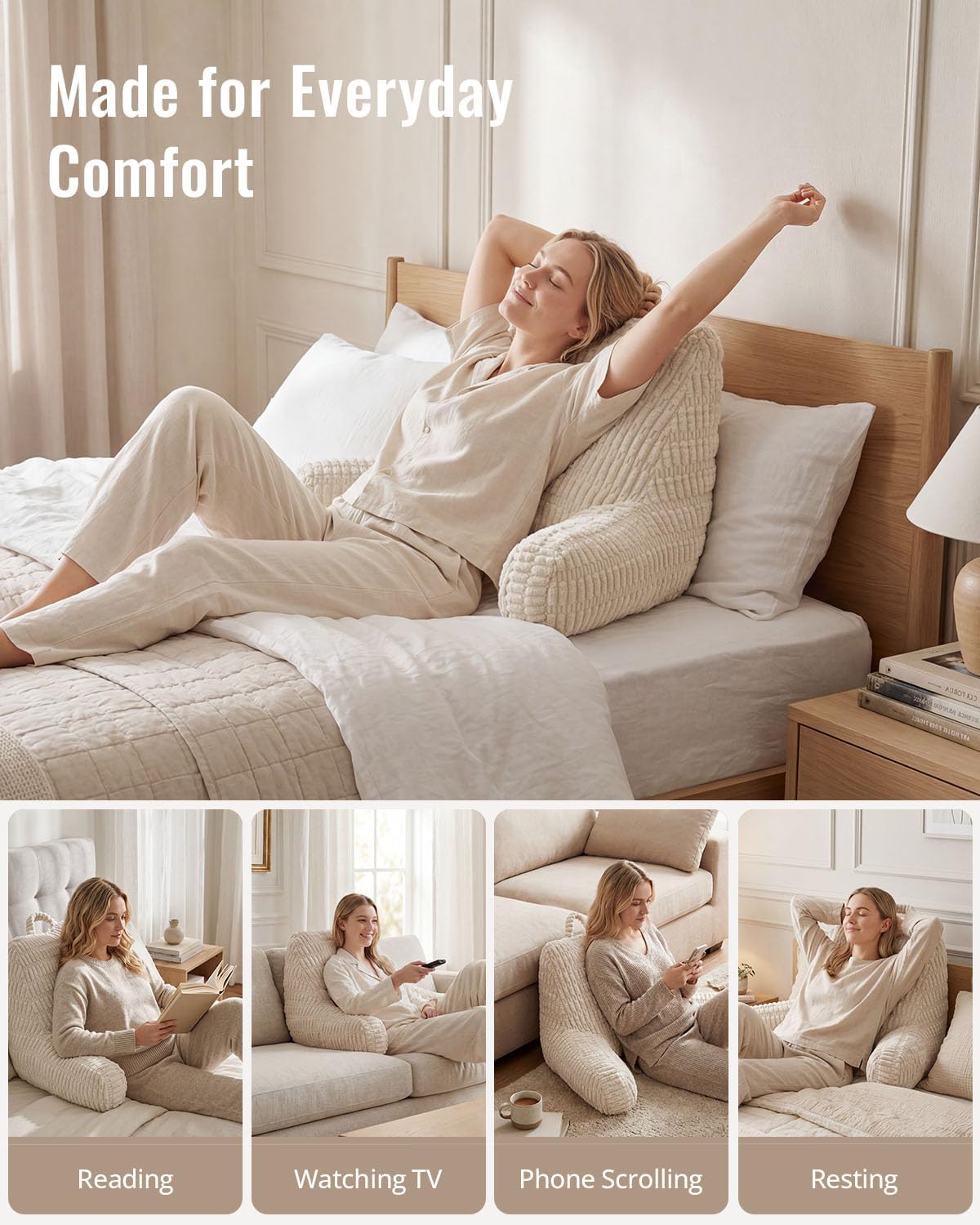 Blissful Diary Reading Pillow – Nursery-Comfort Reading Cushion for Family Bedtime