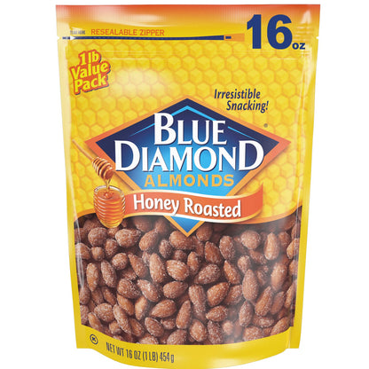 Blue Diamond Almonds Honey Roasted Snack Almonds – Crowd-Pleasing Party Snack for Entertaining and Charcuterie Boards
