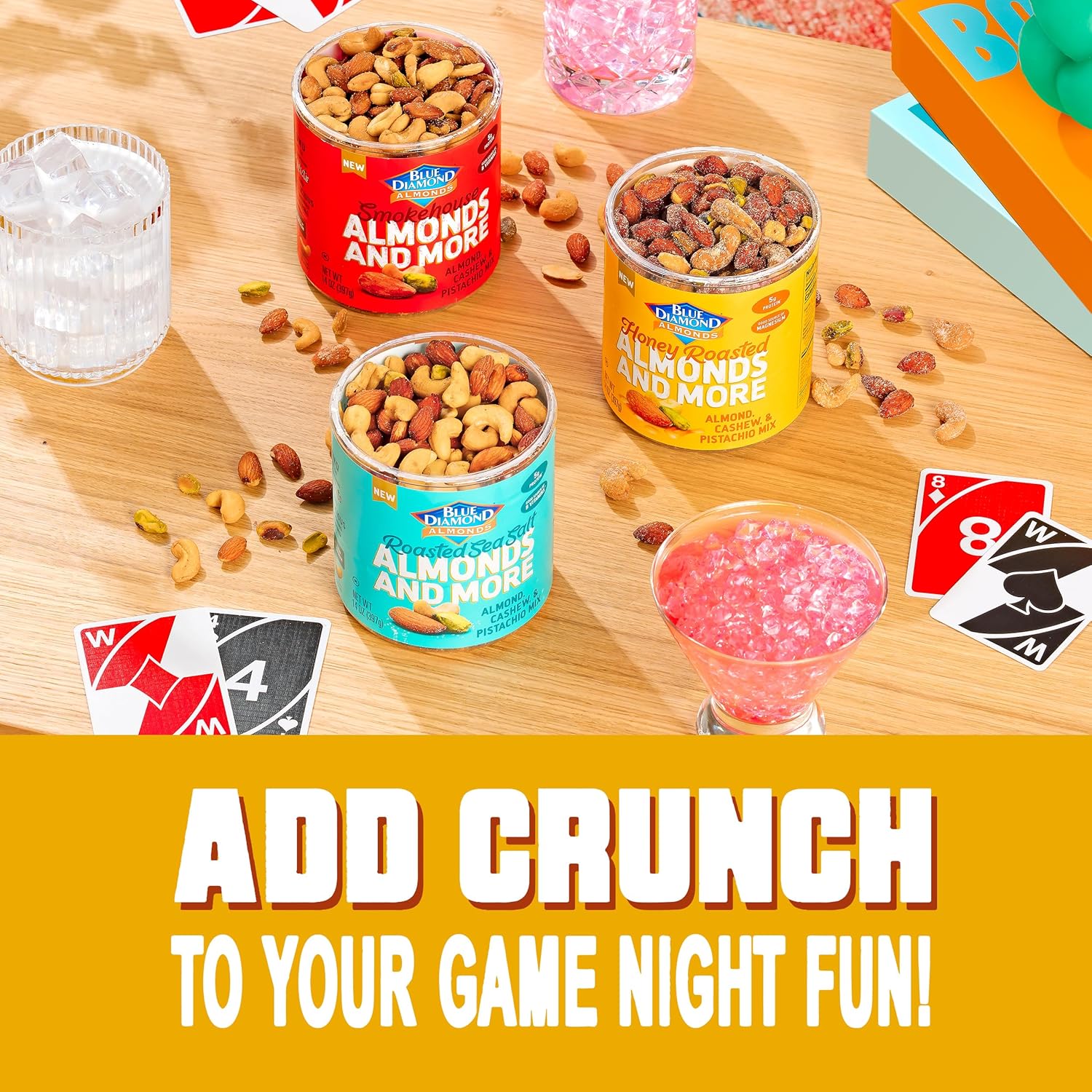 Blue Diamond Almonds Honey Roasted Variety – On the Go Nut Mix for Park Days and Open Air Dining
