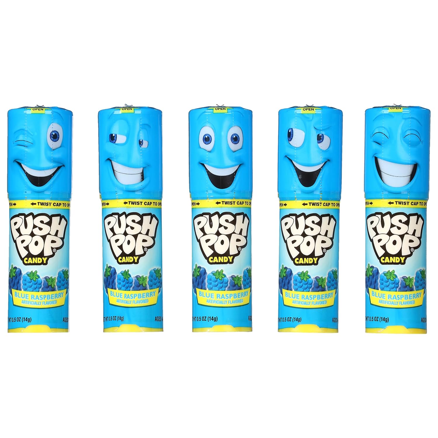 blue raspberry flavor (also available in strawberry variant)