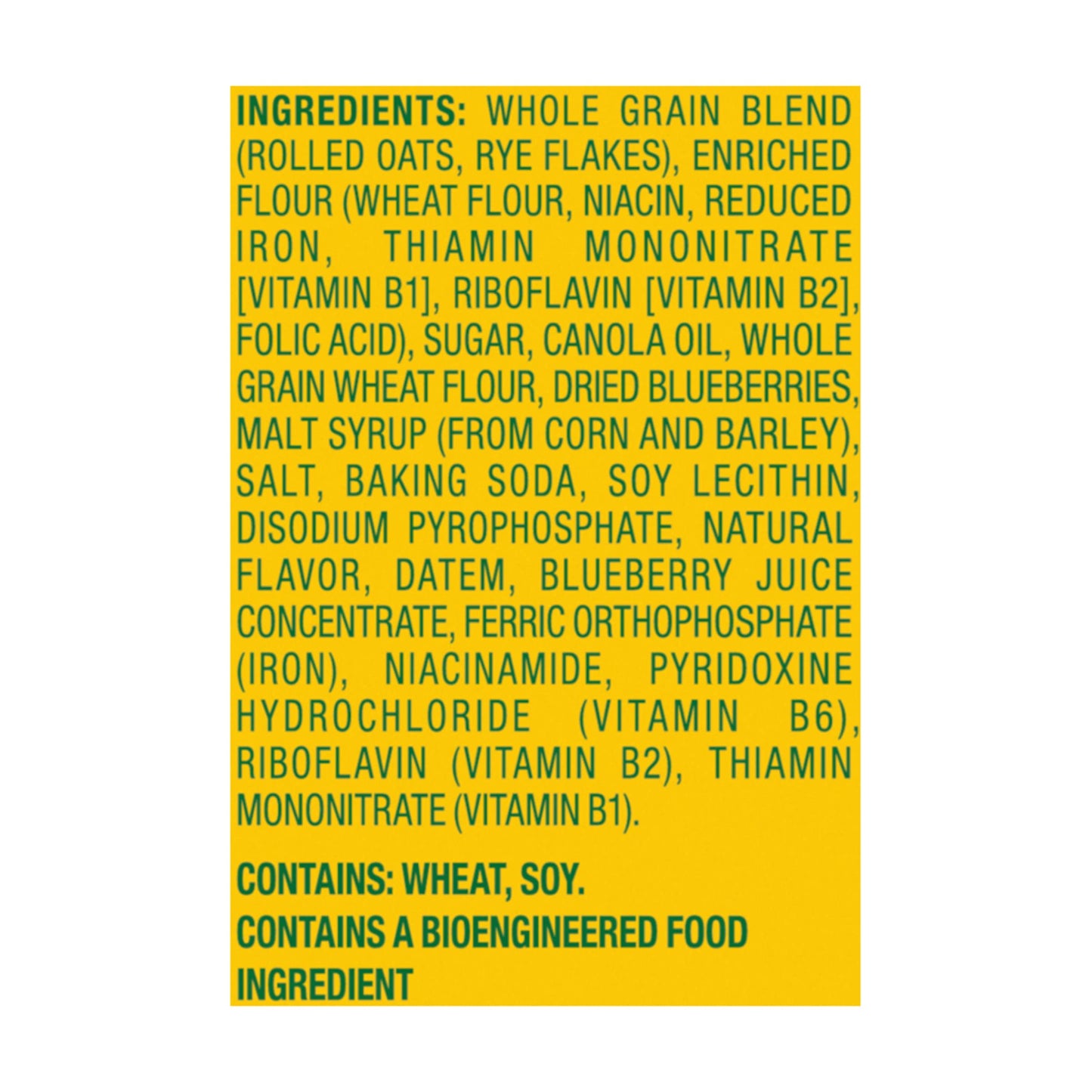 blueberry flavor with no high-fructose corn syrup, artificial colors, flavors, or sweeteners