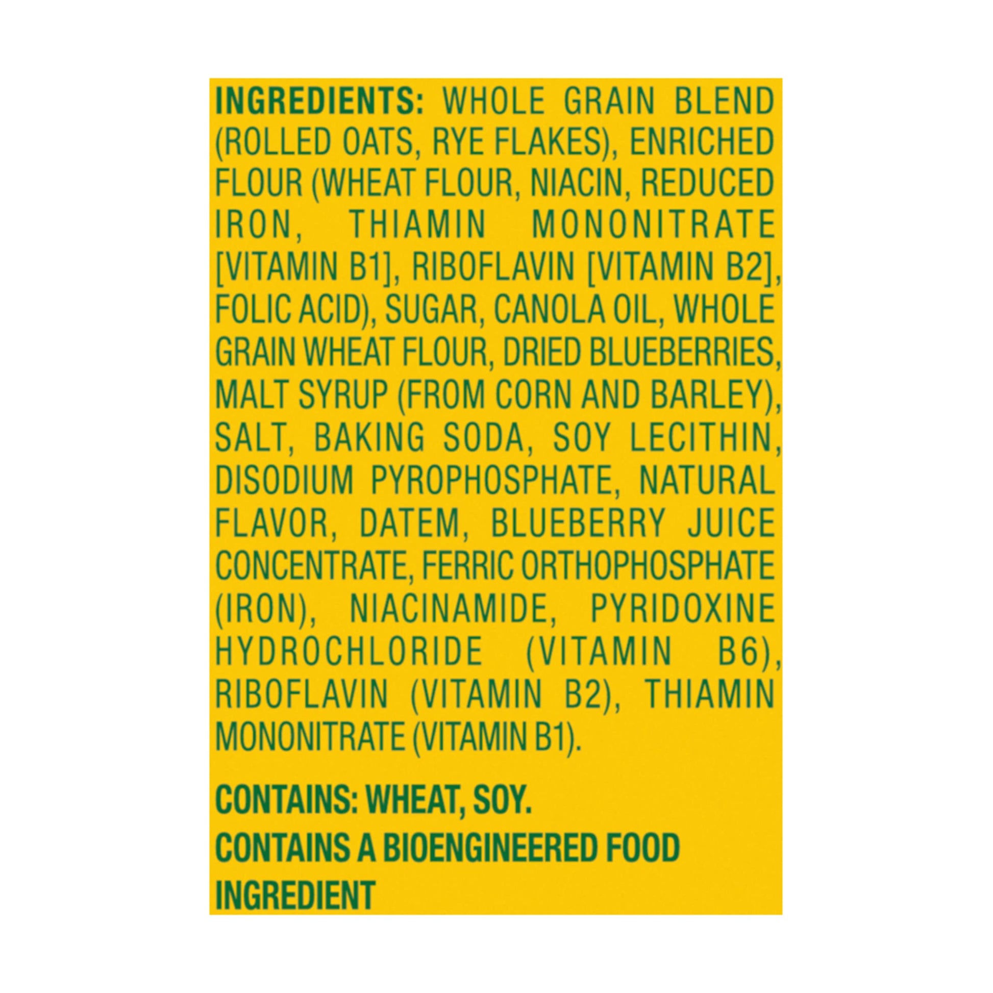 blueberry flavor with no high-fructose corn syrup, artificial colors, flavors, or sweeteners
