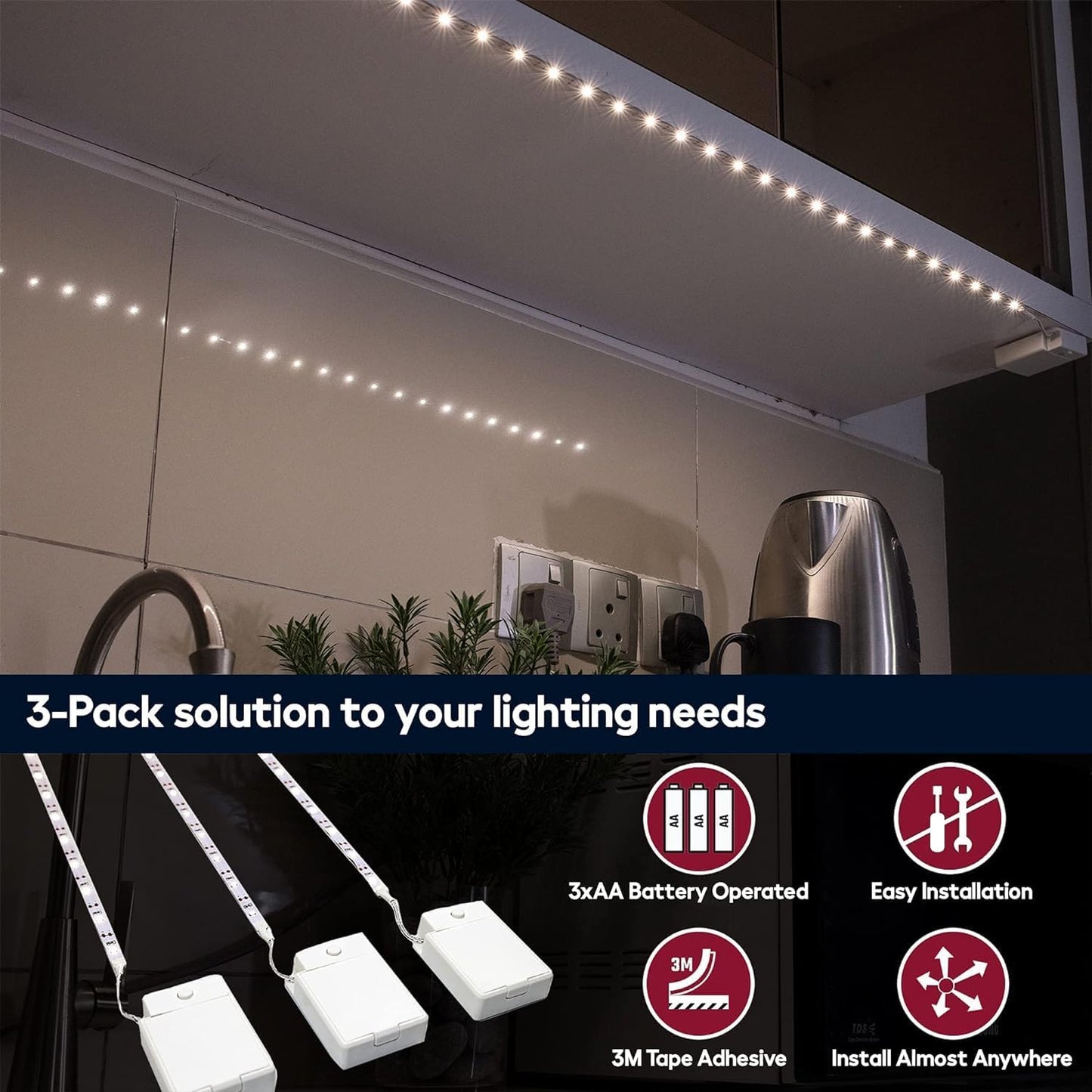 bluetooth connectivity with app and button control; available in 4000k neutral, warm white, and cool white