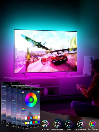 bluetooth connectivity with companion app for color, scene, and brightness control