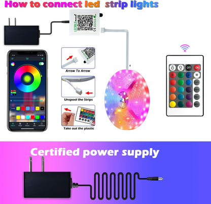 bluetooth hilighting app control plus 24-key ir remote