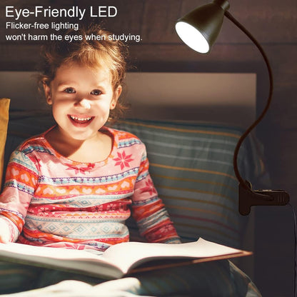 BOHON Study Lamp for Teens – Flicker-Free Task Light for Bunk Bed and Dorm Room, Memory Function